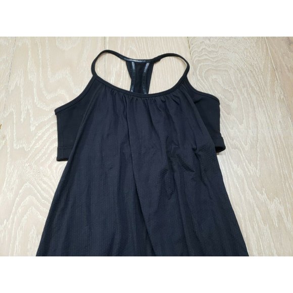 Lululemon Black Floral Practice Freely Racer Back Sports Bra Tank Top Women’s 4 - Picture 3 of 7